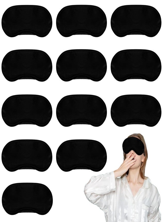 Alrhso 12 Pcs Blind Fold for Game Sleep Eye Masks Set, Black Blindfolds Mask Games Eye Cover with Adjustable Elastic Strap Blind Folds for Game, Travel Sleeping - Image 1